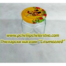 Буркан шестостен /хекса/ с капачка - 280 ml